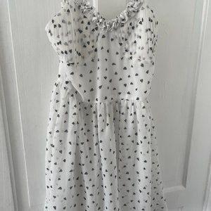 PrettyLittleThing Womens White and Black Dress